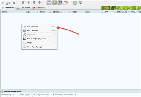 JDownloader: Link automatically from clipboard .